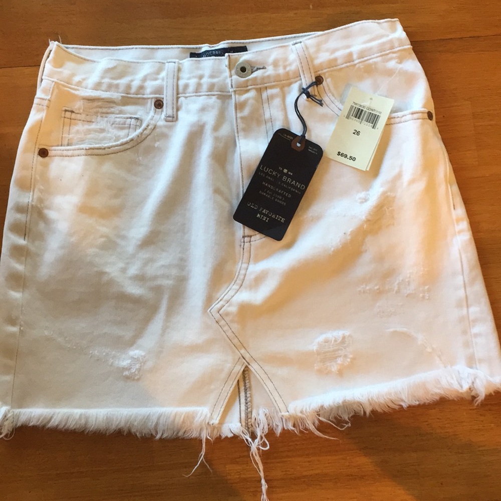 White lucky brand mini skirt